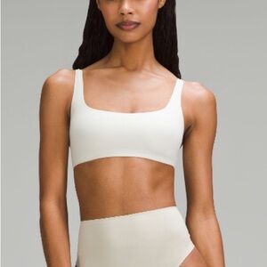 Lululemon Athletica Wundermost Ultra Soft Nulu Scoop-Neck Bralette in Bone